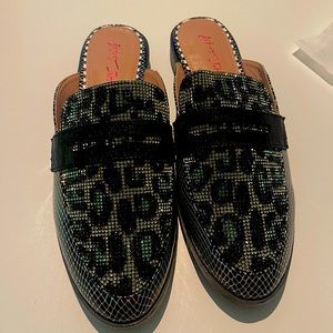 Betsey Johnson rhinestone loafers size 10
